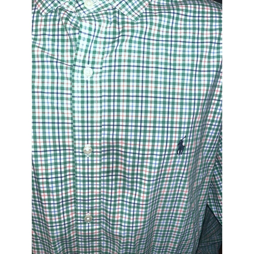 Polo Ralph Lauren Shirt Mens Sz XXL Multicolor Plaid Classic Fit L/S Button Up - Picture 3 of 6